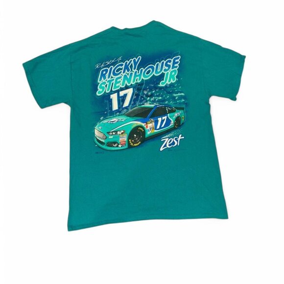 Ricky Stenhouse Jr Chase Authentics #17 Zest Chassis Tee Size Large - Picture 3 of 6